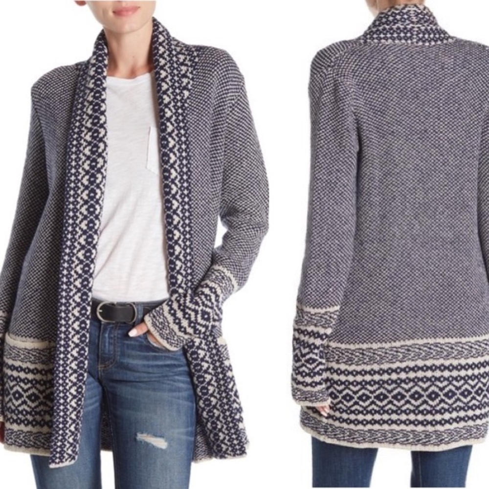 Lucky Brand Border Cardigan